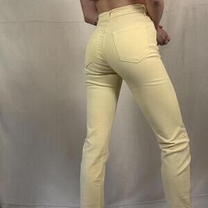 Y2K Calvin Klein butter soft yellow high waisted stretch skinny jeans easter egg